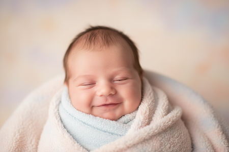 recém nascido sorrindo 